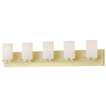Maxim Lighting Lateral 5-Light Bath Vanity, Satin Brass 10285SWSBR
